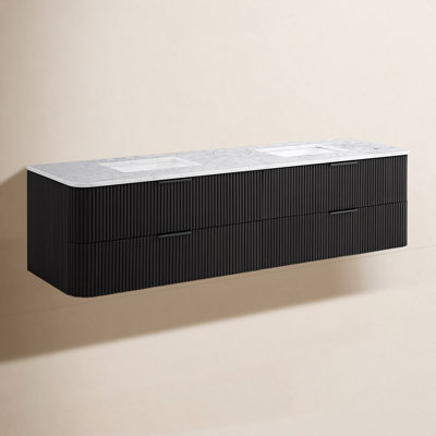 Nova 72" Carrara Marble Double Bathroom Vanity