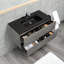 Meuble-lavabo mural simple 36 po avec comptoir en quartz Lecio-1359721814