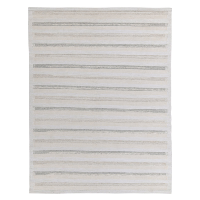 Scandinavian Wool Geometric Area Rug, Rectangle 8' x 10'