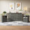 Ensemble de chambre à coucher 3 pièces, commode 6 tiroirs et tables de chevet 2 tiroirs