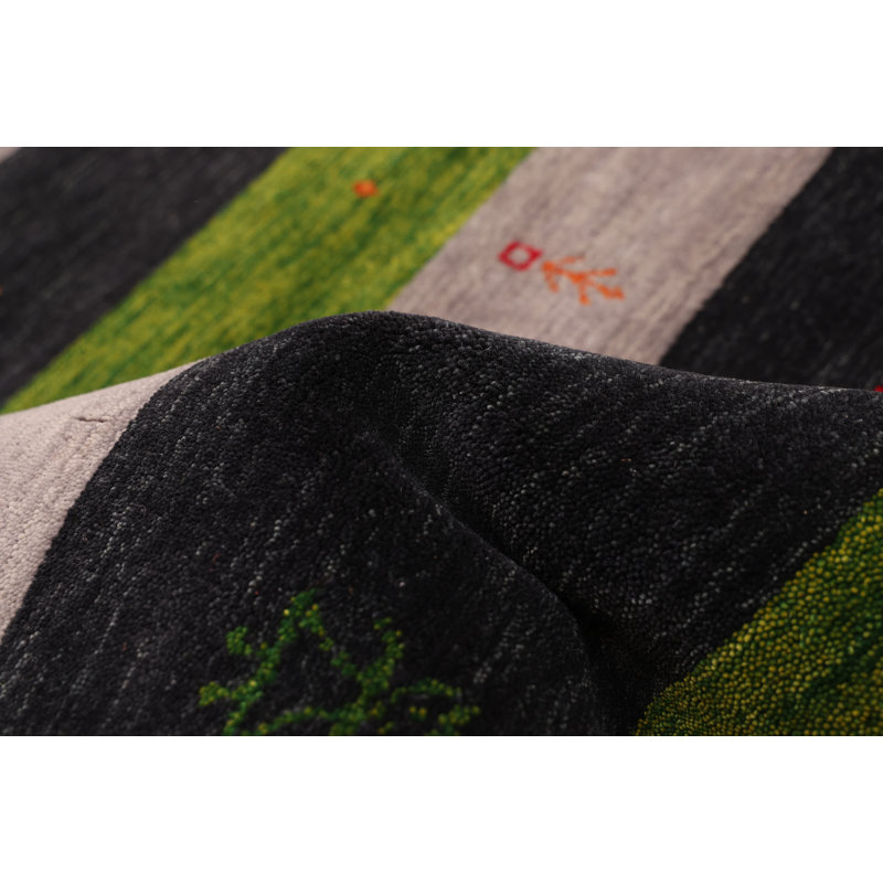 Tapis bleu marine Kashkuli Gabbeh 6 pi 9 po x 9 pi 9 po