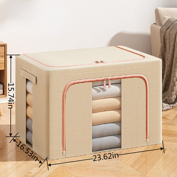 Clothing Storage Fabric Box Rebrilliant Color: Beige