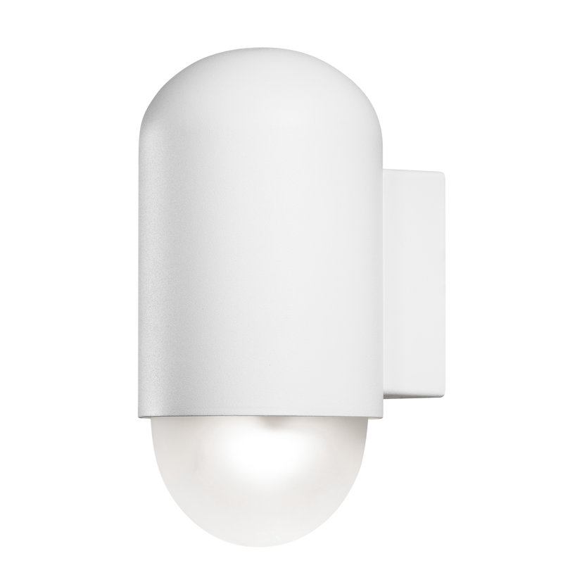Integrated LED Outdoor Armed Sconce, White