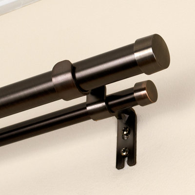 Merrimac Steel Adjustable Double Curtain Rod