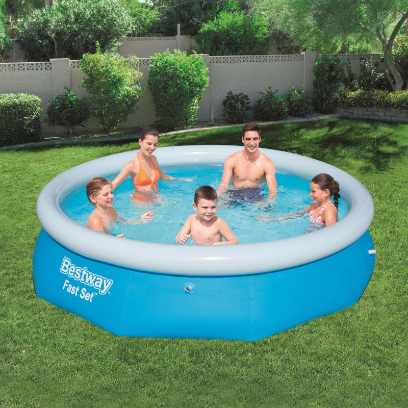 Bestway Fast Set Inflatable Swimming Pool Round, 305 cm W x 76 cm H