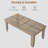 Farmhouse Dining Table for 6-8 , 71''Long Kitchen Tables with Wooden Sturdy Frame, Large Rectangular Dinner Table for Home-843217669-843217670