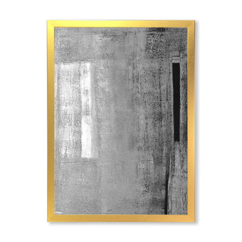 Art moderne gris et bleu II 2FDP47789, H 12 po x l 8 po x P 1 po, Toile avec cadre doré