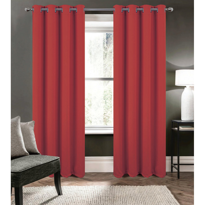 Rideau obscurcissant Oakley, L 52 po x L 84 po, Rouge