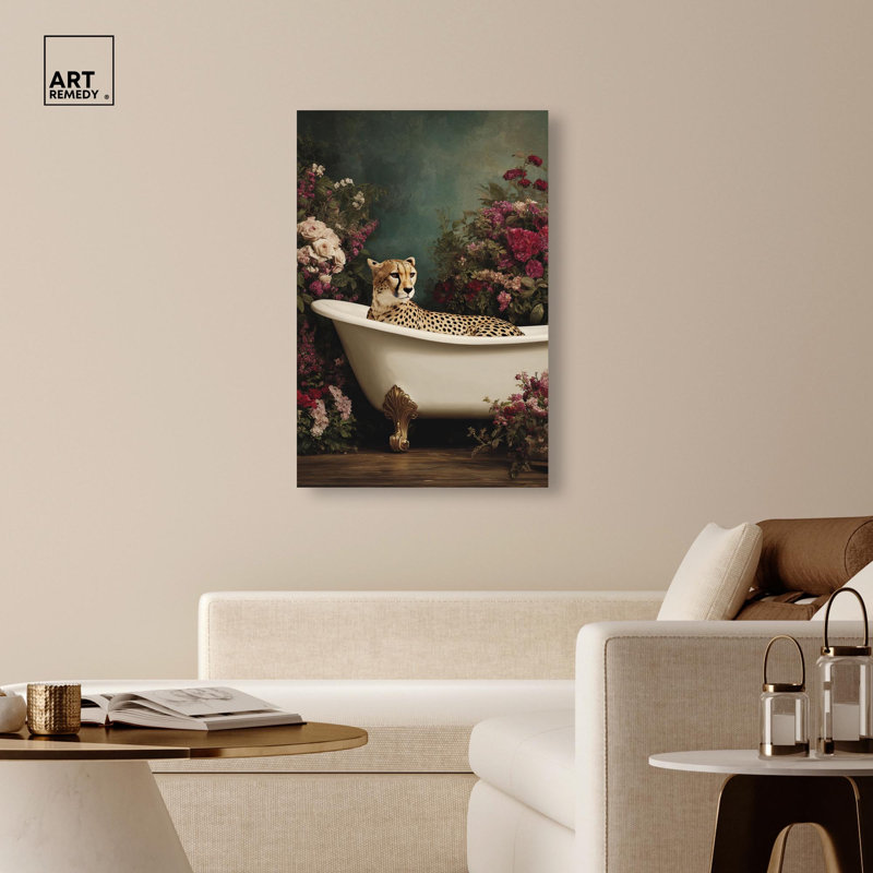 Impression sur toile Jungle Soak II par Art Remedy, 30 x 45, H 45 po x l 30 po, Toile tendue avec châssis