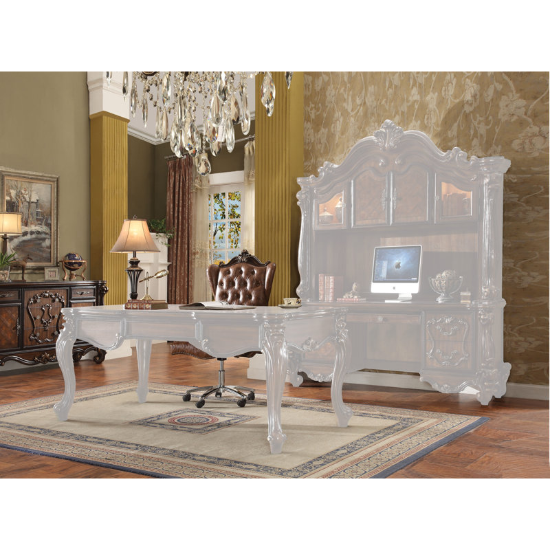 Chaise de bureau Amedori, Marron clair, Chêne cerise