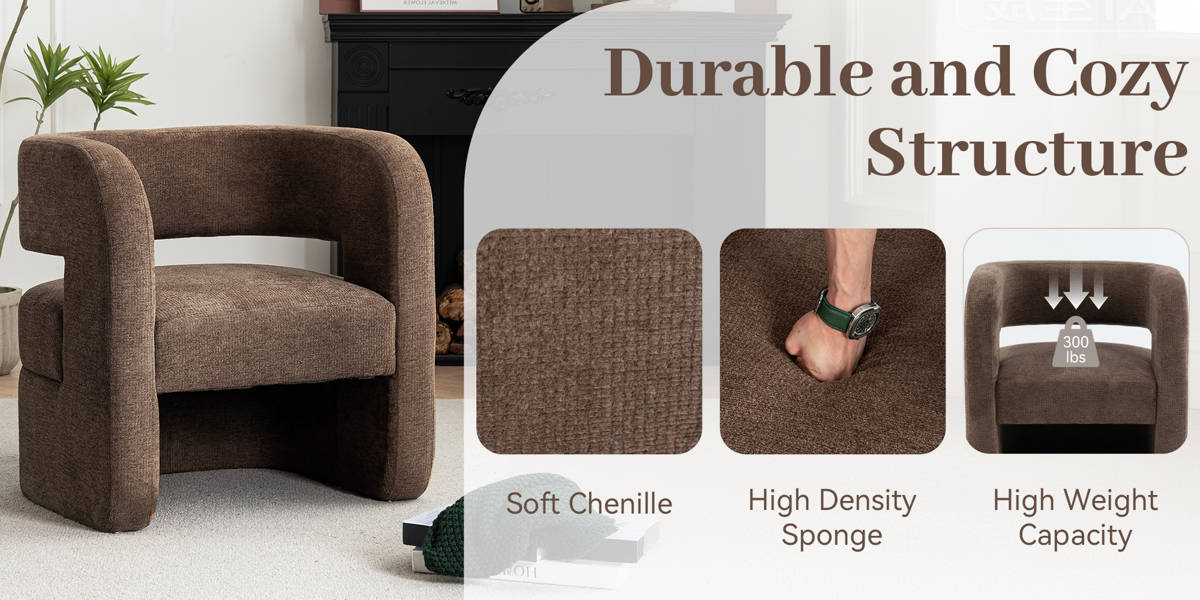 Sinel Full Assembled Upholstered Accent Chair For Living Room