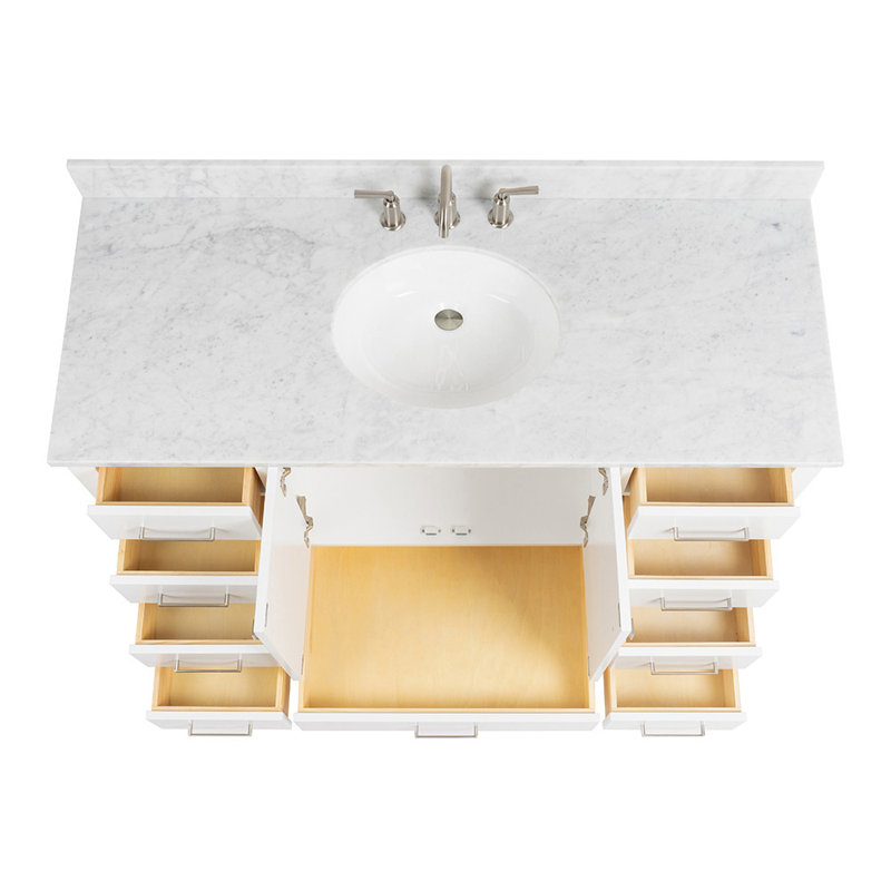 Ensemble de meuble-lavabo simple 55 po Flynt, Blanc