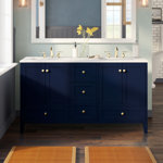 Selma 60'' Double Bathroom Vanity with Engineered Marble Top