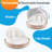 73" Tanning Pool Lounger Float With Retractable & Removable Canopy Spf50+ White