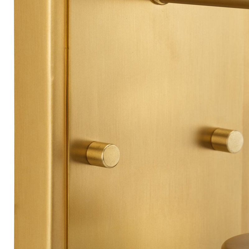 Éclairage pour meuble-lavabo industriel à une lumière, Or brossé