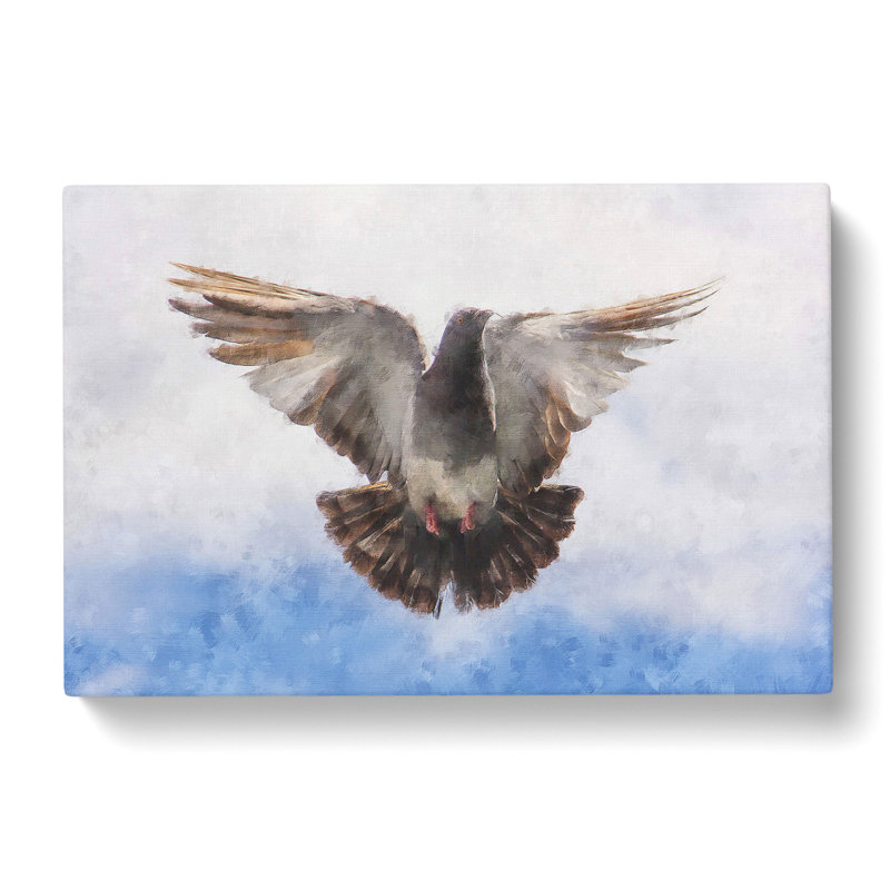 Flying Pigeon Painting - Wrapped Canvas, 50cm H x 76cm W x 3cm D