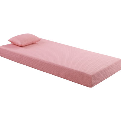 7" Twin Mattress & Pillow , -absorbing Fabric, Gel Memory Foam, Pink, Firm Sleeping And Pillow, Tea Breathable Pink Cloth, Gel-, Peaceful Sleep