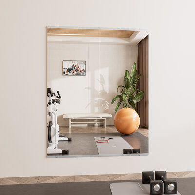 Rectangle Full Length Wall Mirror Home Gym Mirror Tempered Glass Mirror