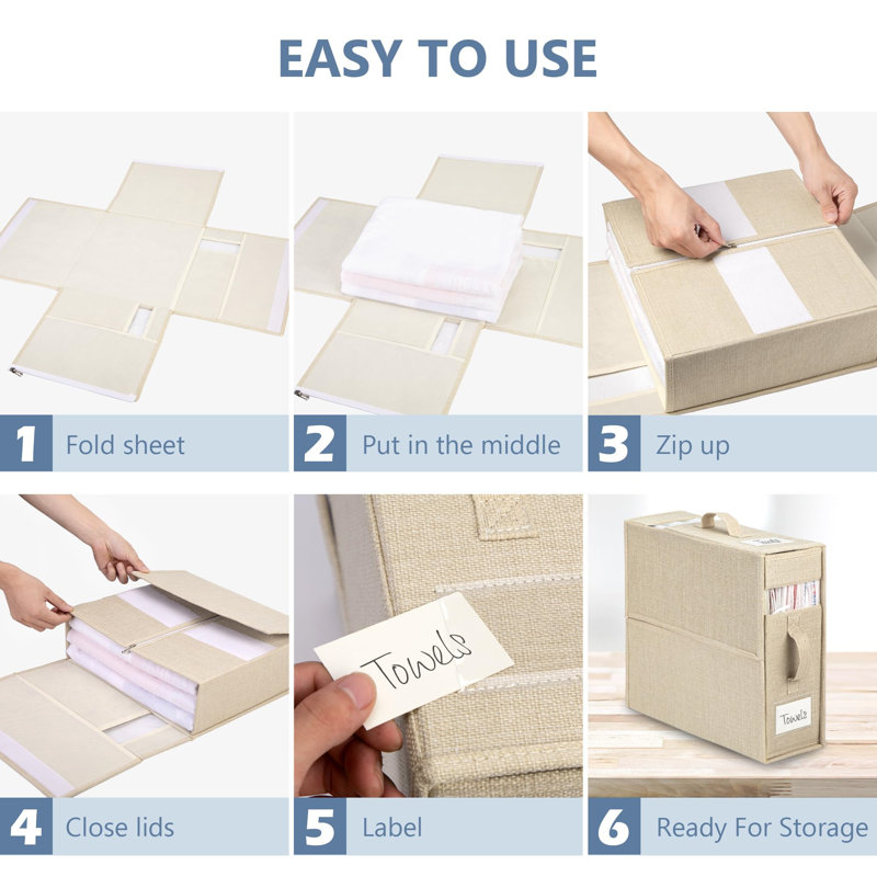 Ebern Designs Rheannan Fabric Underbed Storage, Beige