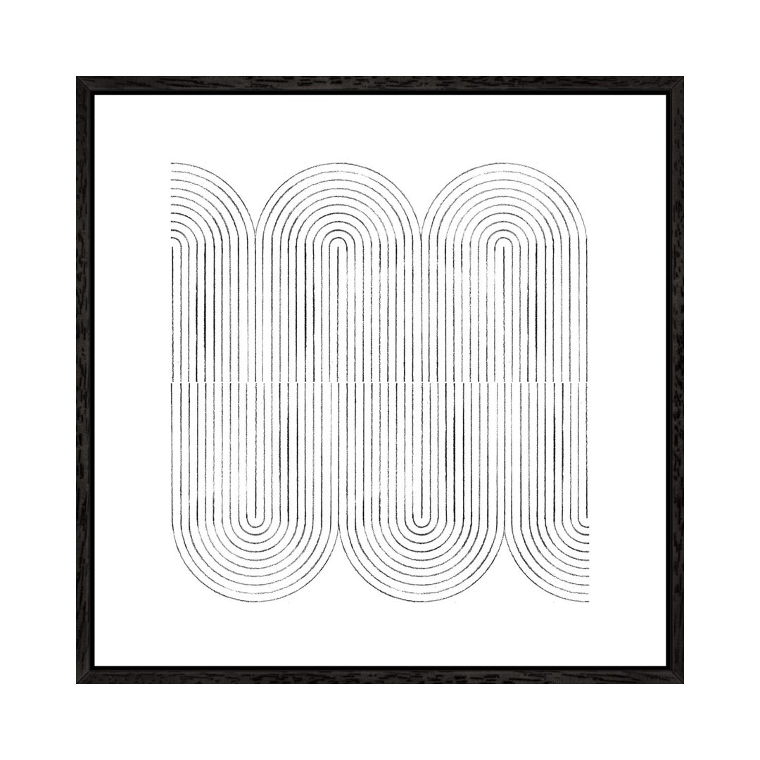 Mid Century Curved Lines - Print on Canvas