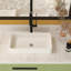 Lavabo de salle de bain vasque rectangulaire en céramique blanche 24 po x 14 po