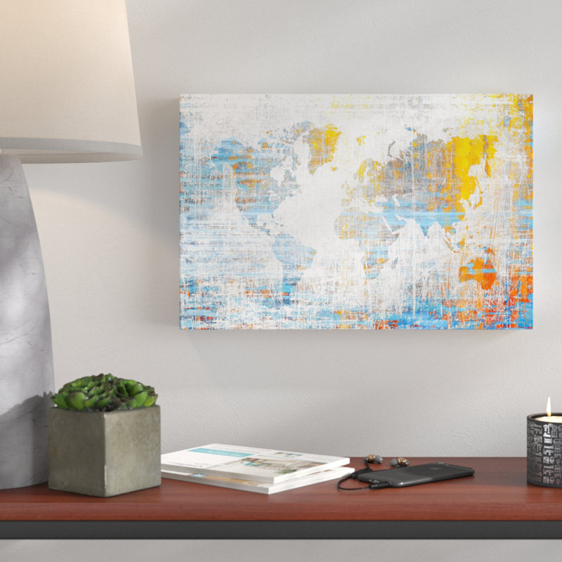 Continental Journey - Wrapped Canvas Painting, 30cm H x 45cm W x 3.81cm D