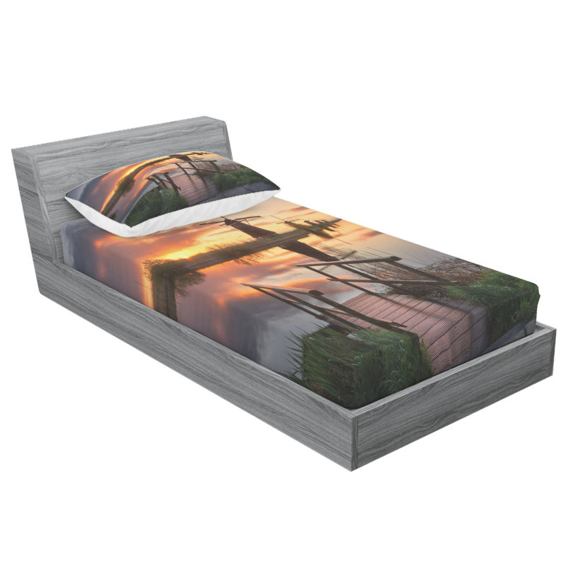 Microfiber Sheet Set, Twin Sheet Set with Fitted Sheet