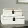 Nazaret White Wood Box with 2 Pieces Hinged Lid