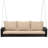 69" PE Wicker 3-Person Porch Swing With Chains-30158239