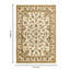 Tapis traditionnel en polypropylène crème 5 pi 3 po X 7 po, motif intégral pour une maison confortable et confortable