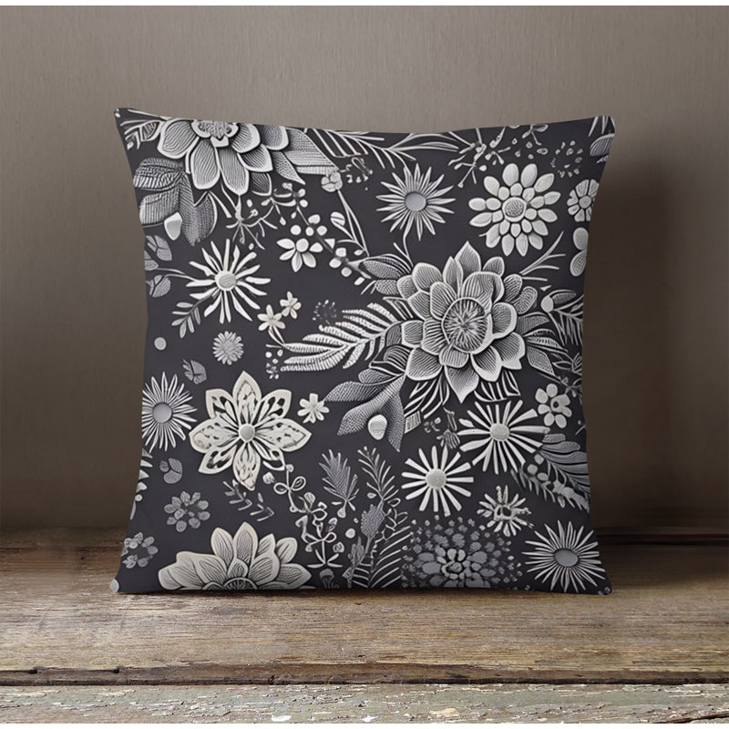 Throw Pillow, 16"H x 16"W, Pillow Cover Only - No Insert