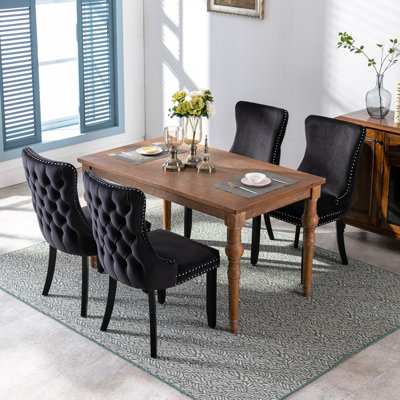  Demarco Luxury Velvet Upholstered Kitchen Dining Chairs