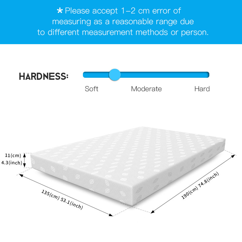 Mattresses Memory Foam Mattress 11CM Deep, Double (4'6)