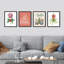 Merry Christmas Candy Cane Presents Tree - ensemble de 4 reproductions de cadres photo simples-97770233-97770230