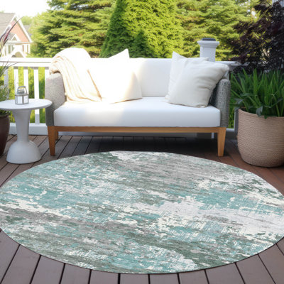 Tapis d'intérieur / extérieur bleu Nixane 