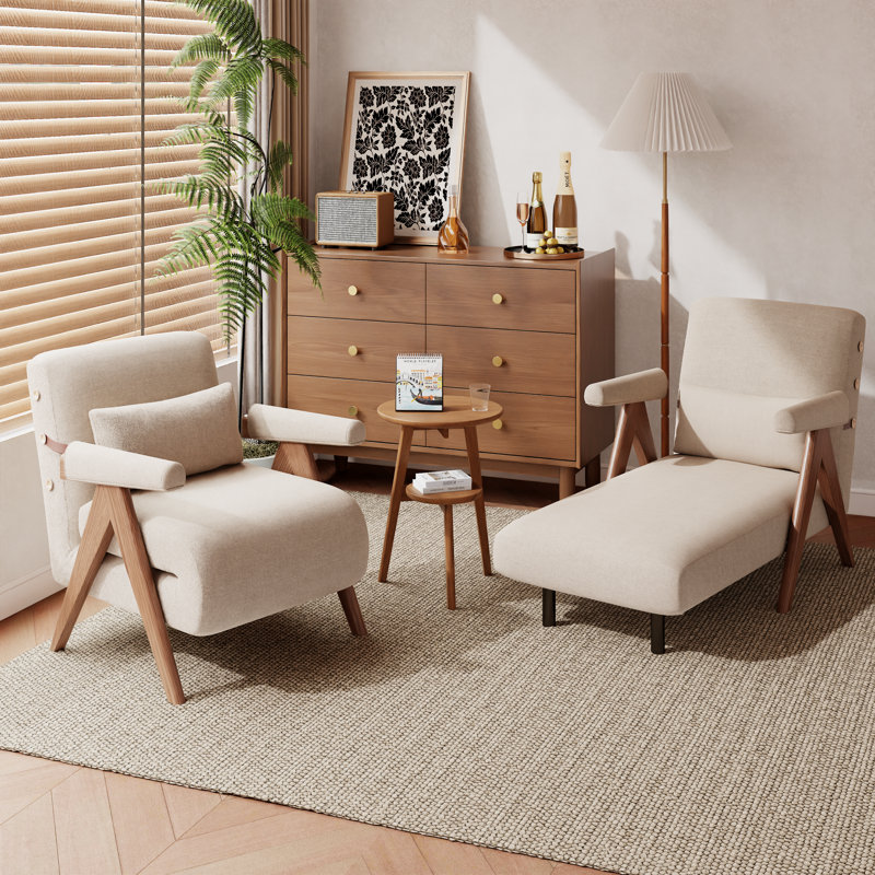 Casimir Convertible 3-in-1 Sofa, 31.8" H x 23.6" W x 74.8" D, Ivory