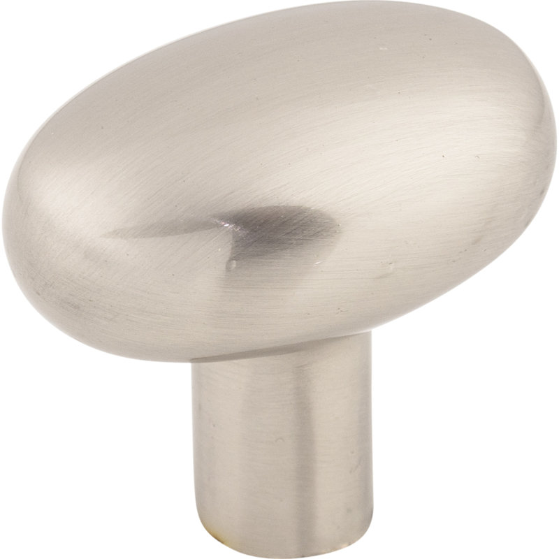 Aspen II Small Potato 1 9/16" Length Oval Knob, Brushed Satin Nickel, 1 9/16" Length