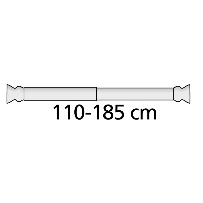Telescopic shower rail in chrome Cerrissa