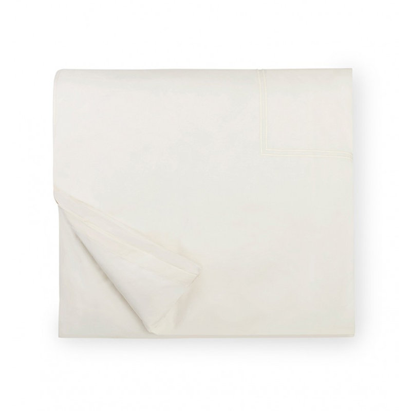 Grande Hotel Percale Duvet Cover, Ivory, King Duvet Cover
