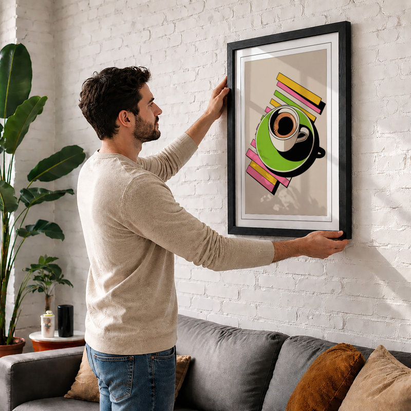 Coffee Culture Modern - Print, Walnut, A4 - 29.7 x 21.0 cm