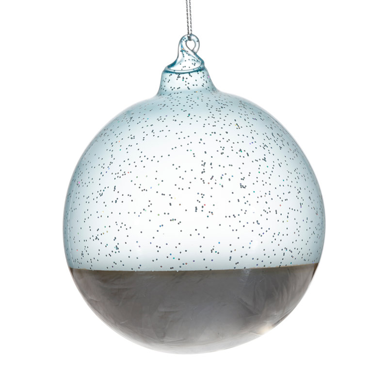 Ornaments 4.72'' Handmade Glass Ball Ornament, Blue