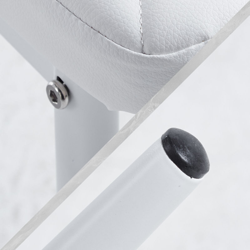Ensemble de chaises rembourrées en cuir d'unité centrale Modern (4 paquets) blanc