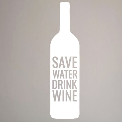 Adhésif décoratif boisson à vin save water