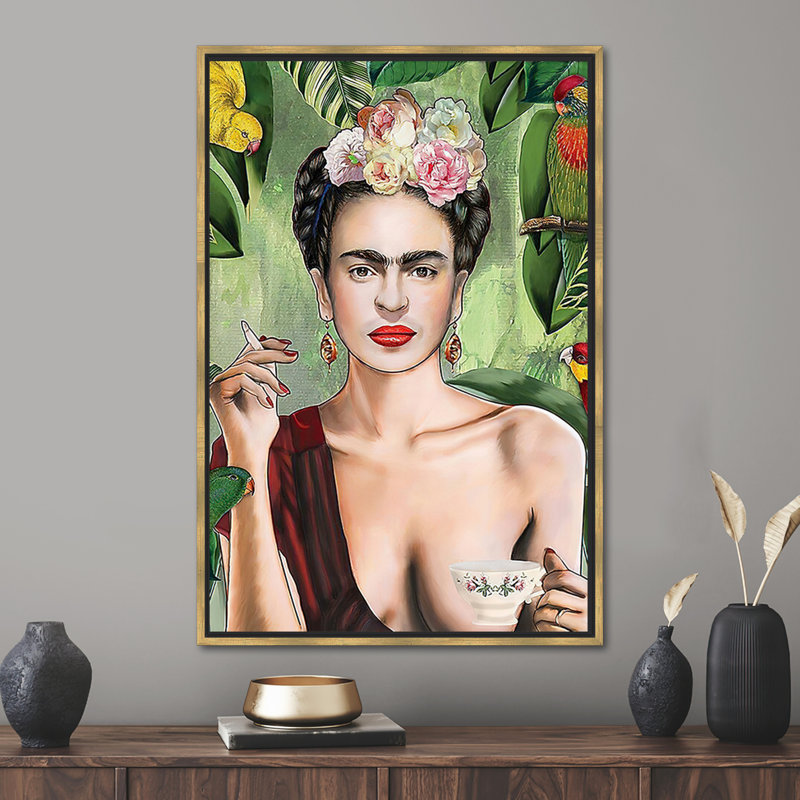 Print on Canvas, 50 cm H x 70 cm W, Framed Print without Mat, Gold