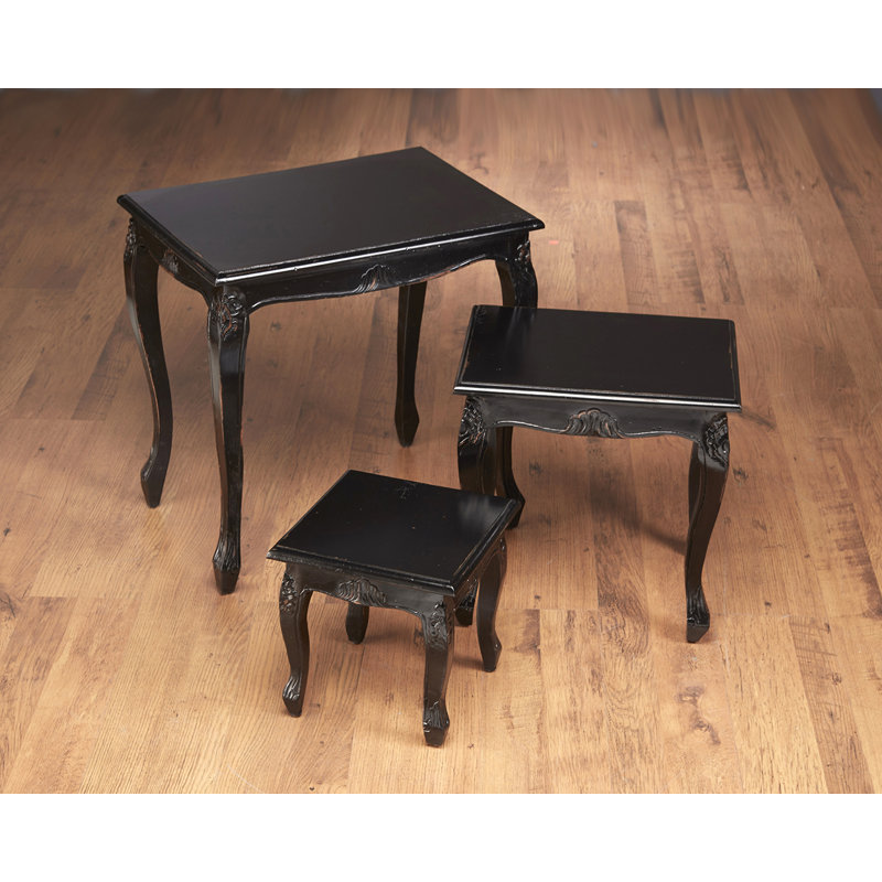 Hamden 3-Piece Nesting Tables Set, Black