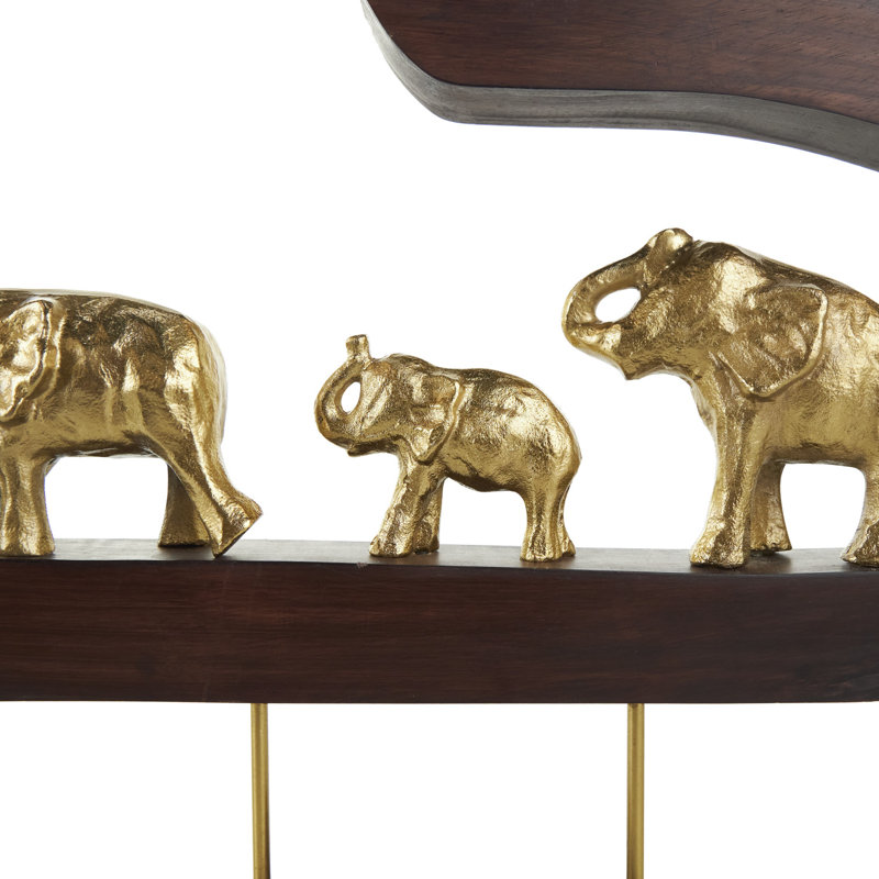 Sculpture d'éléphant en métal Gulabacha