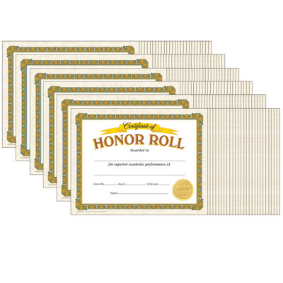 Trend Honor Roll Classic Certificates