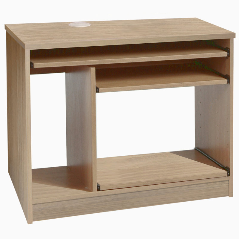 Solid Wood Base Computer Desk, Sandstone
