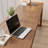 Simple Solid Wood Brown Rectangular Desk-37296710