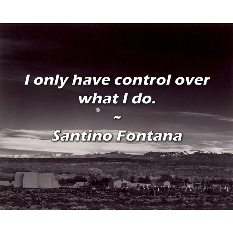 Santino Fontana Citation: Je ne contrôle que ce que je fais.